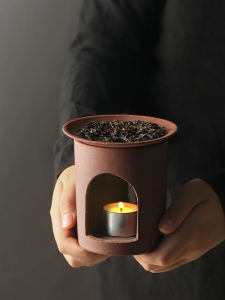 Jiutu Retro Home Use Tea Boiler Orange Red Date Alcohol Open Flame Heating Tea Stove for Brewing And Scenting Tea