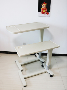ABS Adjustable Wheeled Dining Table with Wheels Medical Table Bedside Dining Table Elderly Nursing Table Computer Bedside Table