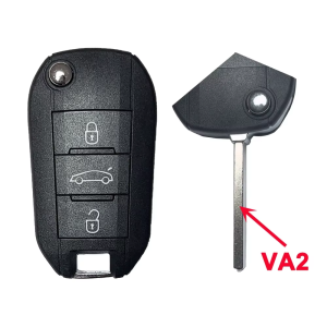 YOCASTY  Flip Remote Car Key Shell Case For Citroen Aircross C3 C4 For Peugeot 308 208 508 3008 5008 With VA2/HU83 3 Buttons