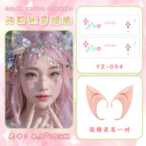 Halloween Glitter Makeup Face Pasters Lovely Heart-Shaped Blush Tattoo Sticker Female Waterproof and Durable Face Stickers Star Stickers