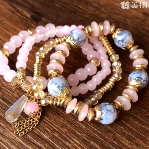 4Pcs/Set Bohemian Wing Beads Bracelet Women Bangle Jewelry Party Gift