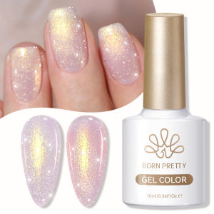 BORN PRETTY 10ml Dream Pink Gel Polish Sparking Aurora Glitter Shine Soak Off Semi Permanent UV Nail Art Design For Manicure