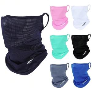 Ice Silk Full Face Mask Balaclava Summer Sun Protection Breathable UV Resistant Windproof for Cycling Hiking Outdoor Activities
