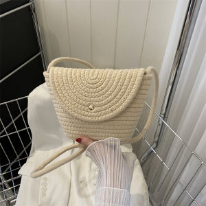 Túi Đeo Chéo Đan Bằng Rơm Túi Đeo Vai Đơn Giản Đa Năng Cổ Điển Túi Đeo Chéo Nhỏ Cho Bãi Biển Túi Đeo Chéo Mềm Có Khóa Kéo