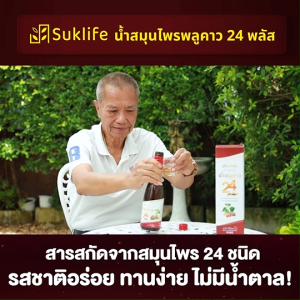 (3 ขวด) Suklife สุขไลฟ์ น้ำสมุนไพรพลูคาว 24 พลัส รสชาติอร่อย ดื่มง่าย ช่วยปรับสมดุลร่างกาย ดับกระหาย แก้ร้อนใน  ช่วยให้ขับถ่ายดี นอนหลับสนิท ขนาด 357 ml.
