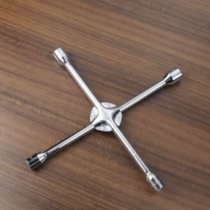 14" Cross Rim Wrench 17/19/21/23mm Heavy Duty Wheel Nut Tire Repair Tool