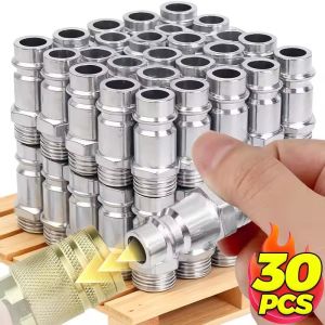 【Xzxinzhan】khớp nối khí nén Châu Âu 30 cái khớp nối ống dẫn khí tháo nhanh khớp nối khớp nối tiêu chuẩn Châu Âu Máy nén khí đầu đực G1/4