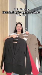 Shop Haul Plus Size Korean Blazer for Women S-4XL Long Sleeve for Casual and Formal Wear 2Buttons with Side Pocket *8601-P