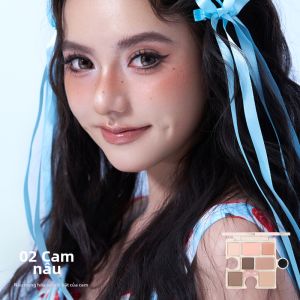 YUANHUASHI | Bảng Mắt Đen Khói Matte và Shimmer Highlight