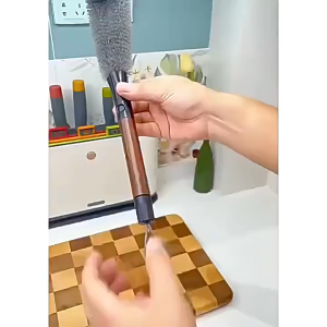 Flexible Silicone Bottle Brush with Long Handle Soft Bristle 360 for Narrow Neck Water Bottles Cups