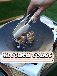 Silicone Non-Stick Kitchen Food Tong Food Grade Kitchenware Heat Resistant Clippers Kitchen Wares and Utensils with Lock