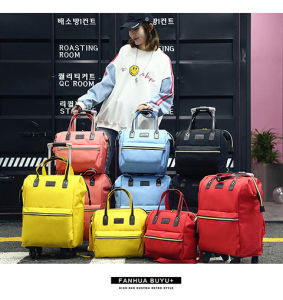 New Oxford Cloth Handheld Luggage Bag Women Travel Suitcase Mother-Child Bag Trendy Durable Polyester Inner Pocket with Lock