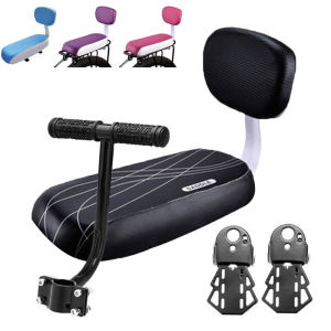 Bicycle Back Seat Bike PU Leather Soft Cushion Rear Rack Seat Water Resistant Children Seat With Back Rest Bicycle Accessories
