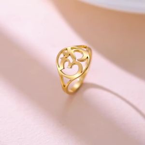 Lemegeton Yoga Om Buddhism Indian Finger Rings for Women Mandala Gothic Talisman Amulet Casual Stainless Steel Ring Jewelry