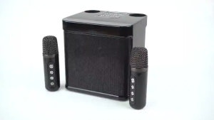 Home KTV Bluetooth Speaker with Wireless Microphone Set Bluetooth wayarles pembesar suara Bluetooth dengan 2 mikrofon wayarles All-in-One Karaoke System luar rumah KTV Mesin Karaoke Parti Luar Dalaman
