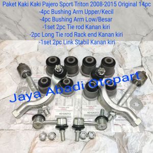 Paket Kaki Kaki Bushing set Tie rod Rack end Link Stabilizer Mitsubishi Triton Pajero Sport 2008-2015 Original 14pc