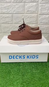 DECKS KIDS VOLGA COKLAT SEPATU ANAK LAKI LAKI DAN PEREMPUAN SLIP ON SIZE 22-31