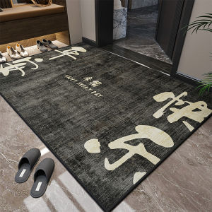 Modern Entrance Door Mat Anti-Slip Dirt Resistant Hall Carpet Doorstep Foot Pad Long Rectangle Home Decor Rug Easy Cleaning
