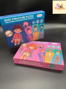 55.[SEDIA STOK ADA] 🧩Playkidzz mn s Dwibahasa Teka-teki Struktur Badan Kids Body Structure Puzzle  - 儿童双语身体结构益智拼图