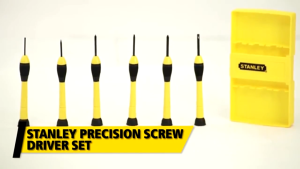 【STANLEY】 Mini Screwdriver Set | Household Repair Tool | Cushion Grip | Stainless Steel Design | Rubberized Anti-Slip | Wear-Resistant | Compact & Portable | 6pcs*1