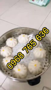 Xửng hấp bánh bao 3 tầng size 52cm chạy điện gia đình - Nồi hấp điện đa năng