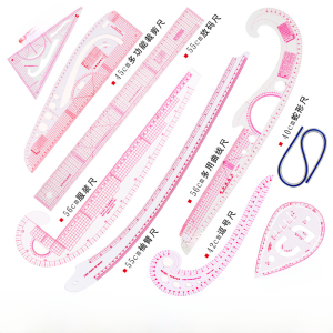 Đa Chức Năng Hoa Văn Làm Thước May Dụng Cụ Quần Áo Tỷ Lệ Soạn Thảo Bộ Ngôi Nhà Mô Vải Thủ Công Công Cụ Đo Lường