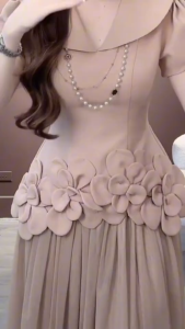 L_ Set nàng thơ dự tiệc đồ công sở nữ sang chảnh set thiết kế cao cấp áo cổ sailor tay ngắn đính hoa kèm chân váy dài Lưới