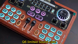 Siborie Q6 Limited 48V Soundcard Live For Phone PC Mixer Bluetooth Audio USB External Home Karaoke Theater