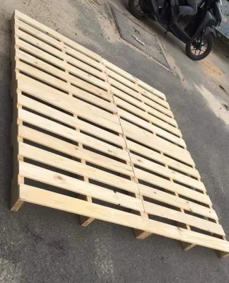 giường pallet gỗ thông gấp gọn nhiều kích thước cao 20cm