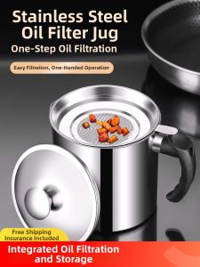 Jiaxu | 304 Stainless Filtering Oil Container Kitchen