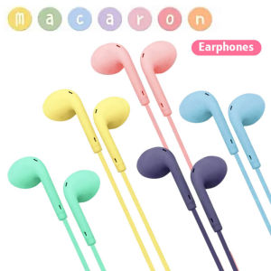 other | Macaron Color Wired Earphones In-Ear Bass Earbuds with Mic 3.5mm Jack for Phone