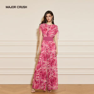 Elegant Slimming All-occasions French Romantic Peony Print Jumpsuit
