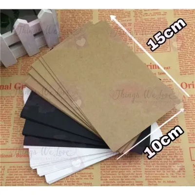 [SG SELLER] [FREE SHIPPING] 10x15cm Brown White Kraft Cards Writing Note Notes DIY Art Craft Gift Thank You Decoration