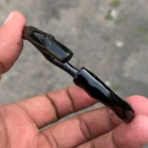 .Gelang Akar Bahar Hitam Lentur Model C Minimalis