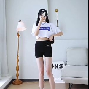 กางเกงกระชับสัดส่วน กางเกงออกกำลังกาย กางเกงโยคะ แบบบาง เรียนเรียงใช้งาน ยกสะโพก กางเกงโยคะขาสั้น