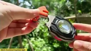 New Portable Mini Multifunctional Work Light High Power Strong Light Portable Car Camping Flashlight Keychain Emergency Light
