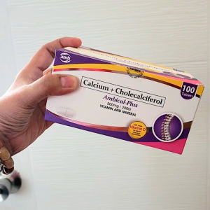 Calcium + Cholecalciferol Ambical Plus 500mg/200IU Vitamin D Tablets 100 Tab Box