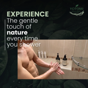 YOTOMI 100% Natural Ingredients Shower Gel 500ml for Allergic/Sensitive Skin Eczema Botanical Body Wash Body Shampoo Cleanser Natural Plant Extract/Derived.