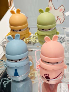 Rabbit Lip Glaze Portable Mirror Shine Water Light Long Lasting Non-Stick Cup Cute Pure Desire Student Affordable Lip Mud