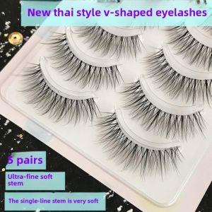 Thai Style V-Shaped Transparent Soft Gimmick Eyelashes Natural Cartoon Eyelashes