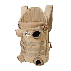 HamshMoc Portable Dog Front Backpack Adjustable Pet Carrier Comfort Legs Out Hands Free for Small Dogs Cats Traveling Hiking Camping