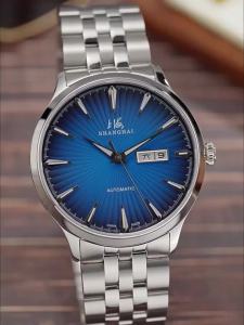 Shanghai | Automatic Mechanical Watch with Night Glow and Calendar Steel