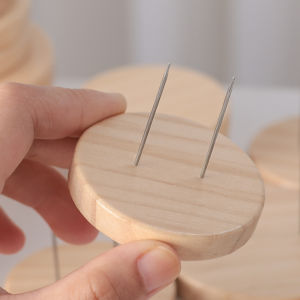 Wooden Doll Base Stand Crochet Wool Felt Doll Standing Support Display Base Ornament Home Fabric Accessories DIY Sewing