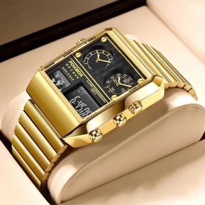 LIGE 2021 FOXBOX Watches For Men New Luxury Waterproof Top Brand Sport Digital Watch Fashion Quartz Watch Men