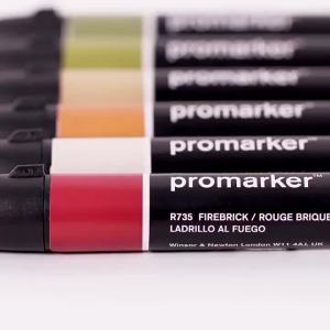 Bộ Bút Dạ Quang Winsor & Newton ProMarker 24 Màu Đầu Kép Mực Cồn Khô Nhanh Dễ Chồng Màu Và Pha Trộn Dành Cho Họa Sĩ