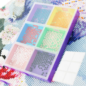 ชุดถาดเพ้นท์เพชร 10 ชิ้น ใหม่ ถาดเพ้นท์เพชรอเนกประสงค์พร้อมฝาปิด ตะแกรงเพ้นท์เพชร DIY