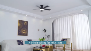 GEERLI 【5 Year Warranty+COD】40-inch Ceiling fan light DC motor remote control3-color dimmable lighting 6-speed settings timer and reverse airflow function. Suitable for living rooms studies bedrooms and dining rooms.