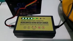 Alat Casan Aki Motor Mobil SUNPRO 12V-2A Pengisi Daya Cepat Cerdas Aman Bisa Aki Kering & Basah