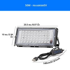365nm LED UV โคมไฟแสงอัลตราไวโอเลตน้ําท่วม 50/100/150W ปลั๊ก USB DC5V กลางแจ้ง Floodlight LED สปอตไลท์กันน้ํา Party Lighting