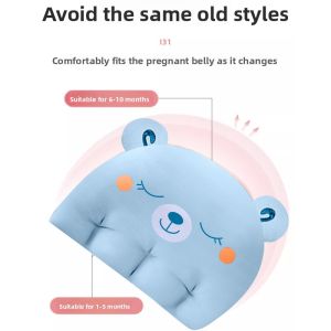 MONLEYTA | Ice Silk Pregnant Women Pillow Side Sleepers Abdomen Support Sleeping Pillow U-Shaped Back Support Resting Pillow Maternity Supplies